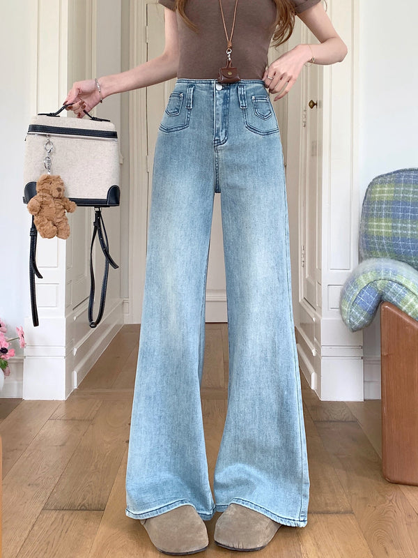 pocket flared waist jeans