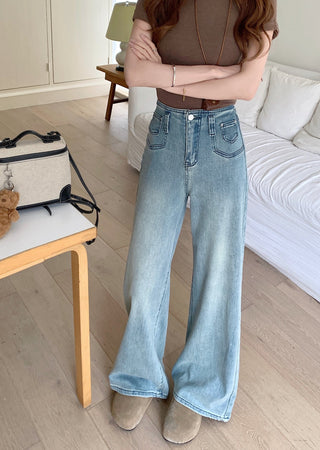 pocket flared waist jeans