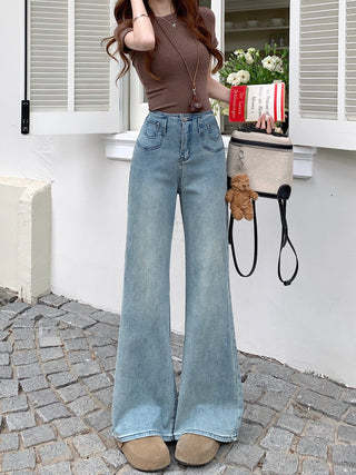 pocket flared waist jeans