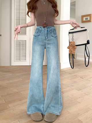 pocket flared waist jeans