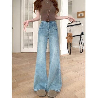 pocket flared waist jeans