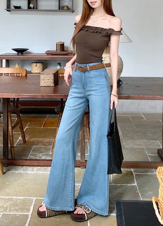 classic flared waist pants