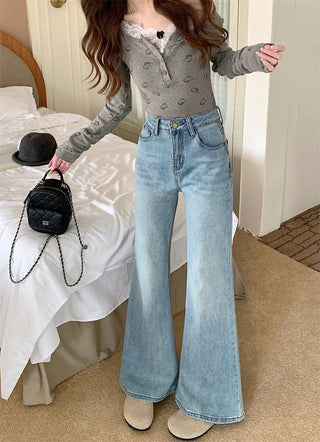 light flared casual jeans