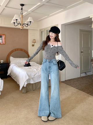 light flared casual jeans