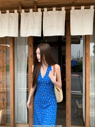 lace halter floral dress