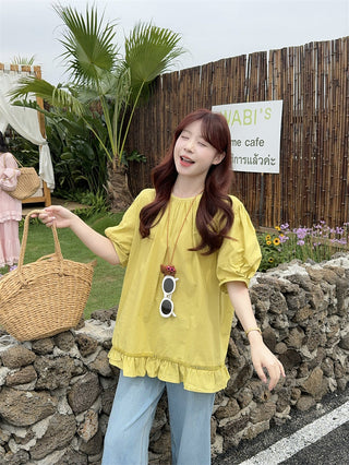 stitching back open blouse