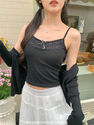 bow lace camisole top