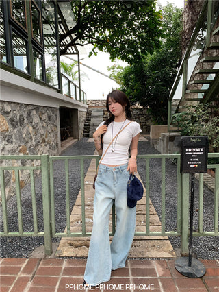 straight shoulder tee top