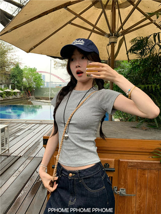 straight shoulder tee top