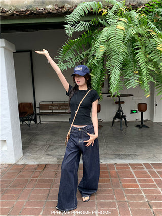 straight shoulder tee top