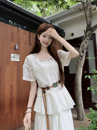 hollow sun protection blouse