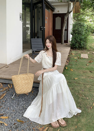 hollow sun protection blouse