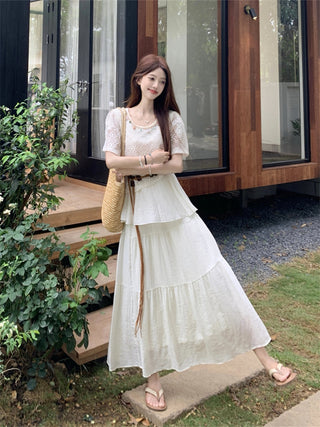 hollow sun protection blouse