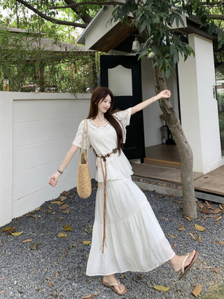 hollow sun protection blouse