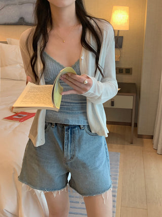 striped sun protection shirt