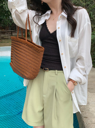 striped sun protection shirt