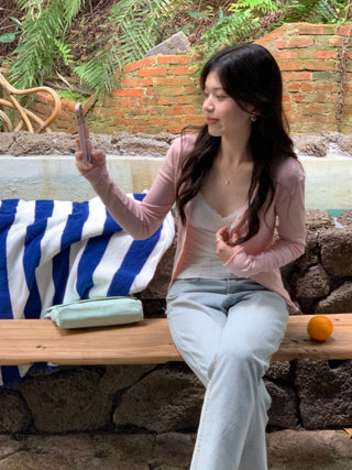 striped sun protection shirt