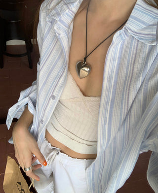 blue knitted Shirt