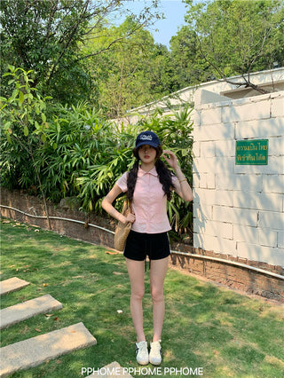 swing collar tee top