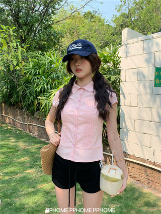 swing collar tee top