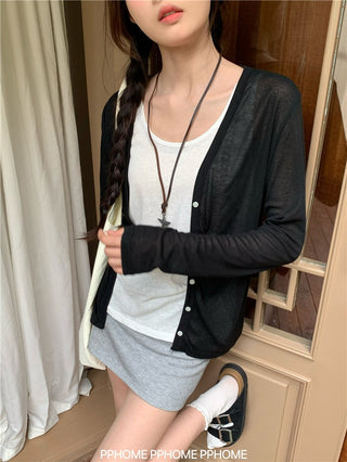 badge twist cardigan coat