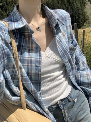cream striped shirt top
