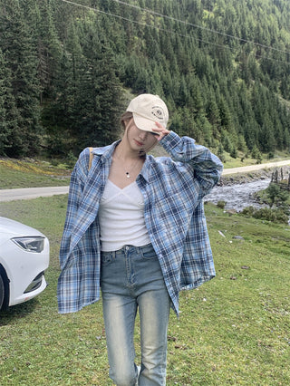 cream striped shirt top