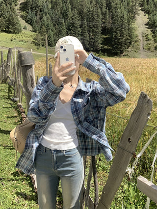 cream striped shirt top