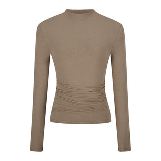 half turtleneck tight long-sleeved T-shirt