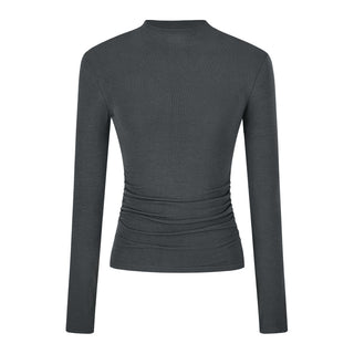 half turtleneck tight long-sleeved T-shirt
