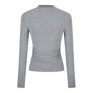 half turtleneck tight long-sleeved T-shirt