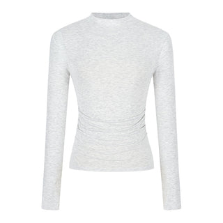 half turtleneck tight long-sleeved T-shirt