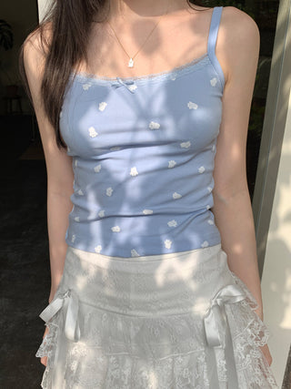 floral sling lace top