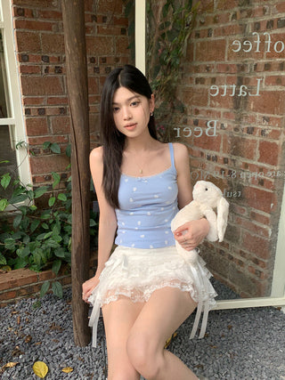 floral sling lace top