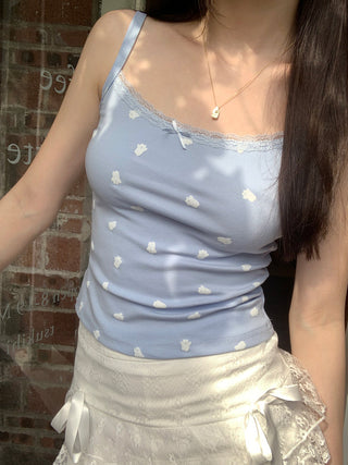 floral sling lace top