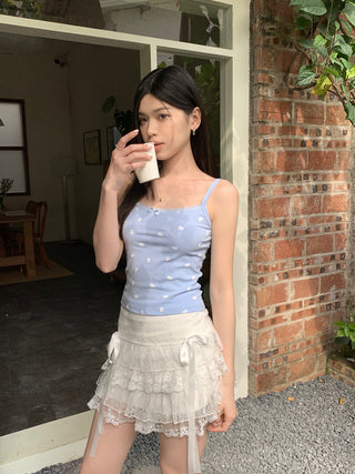 floral sling lace top