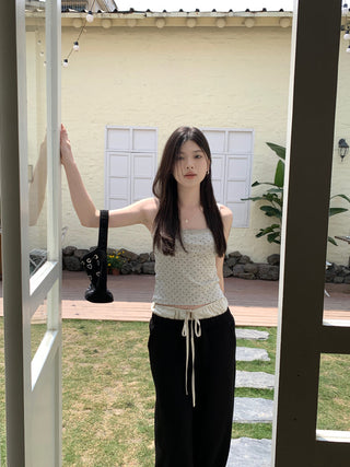 floral sling lace top