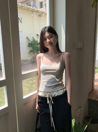 floral sling lace top