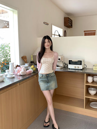 floral sling lace top