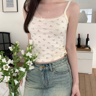 floral sling lace top