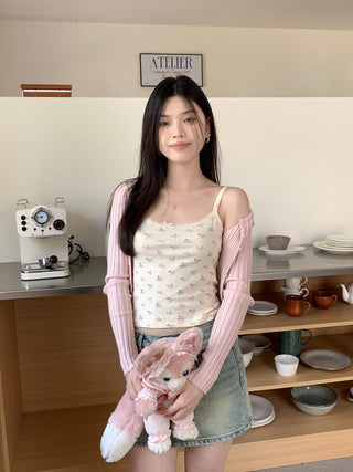 floral sling lace top