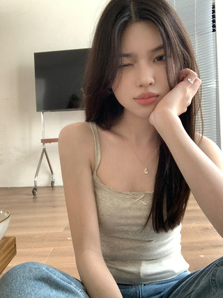 floral sling lace top