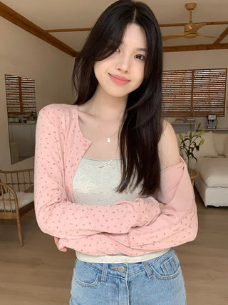 floral sling lace top