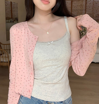 floral sling lace top