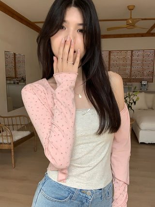 floral sling lace top