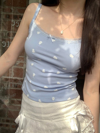 floral sling lace top