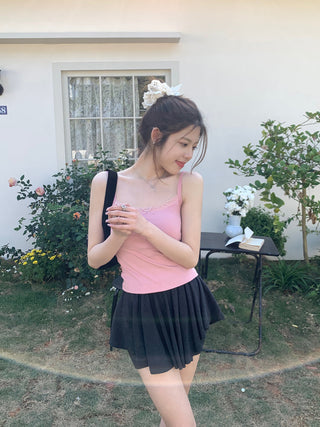 floral sling lace top