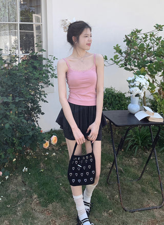 floral sling lace top