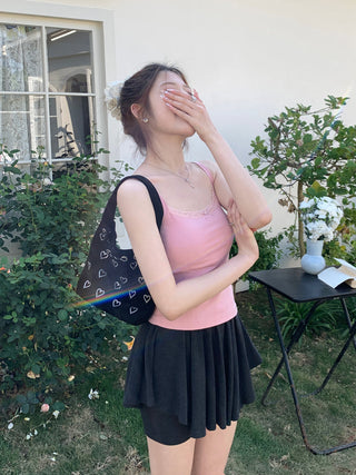 floral sling lace top