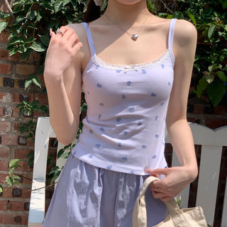 floral sling lace top